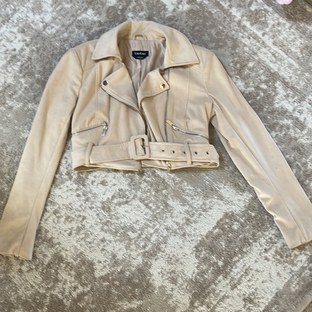 Bebe moto jacket beige